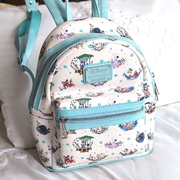 Disney Loungefly Princess Companions Mini Floral Backpack - Picture 1 of 17